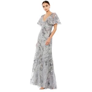 Mac Duggal 67908 NWT Embellished Butterfly Sleeve Trumpet Gown